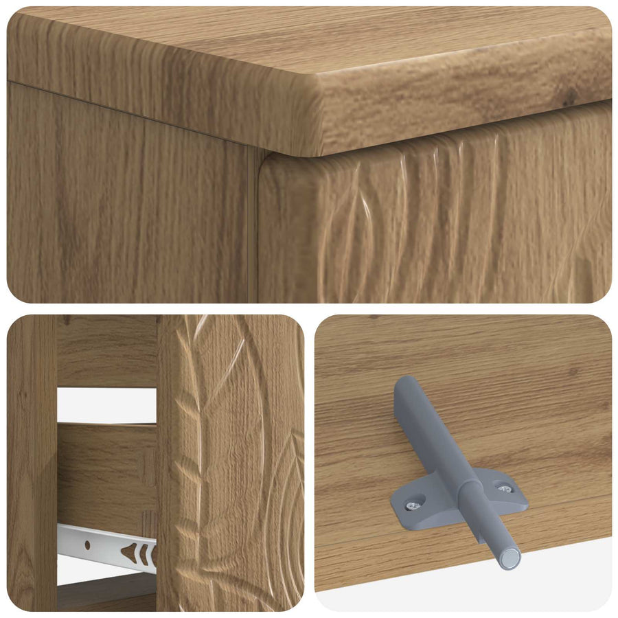 Badkamer wastafelkast DELFT Artisanaal eiken 82 x 41 x 59 cm