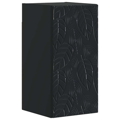 Badkamer wandkast DELFT Zwart 30 x 31 x 59 cm Bewerkt hout