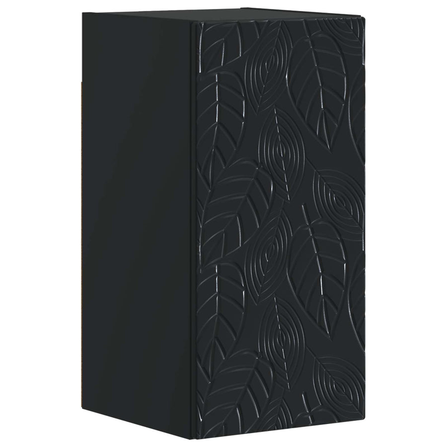 Badkamer wandkast DELFT Zwart 30 x 31 x 59 cm Bewerkt hout