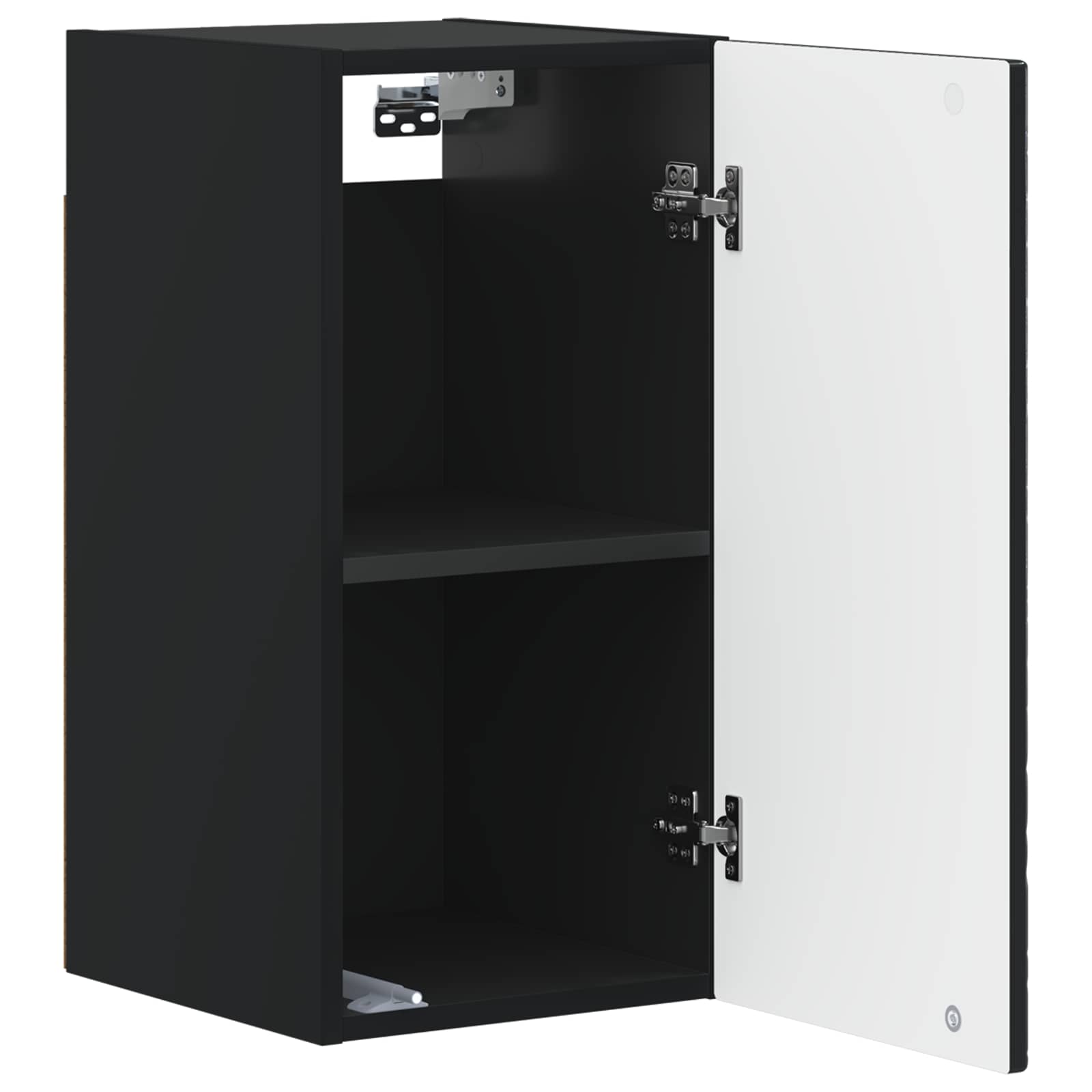 Badkamer wandkast DELFT Zwart 30 x 31 x 59 cm Bewerkt hout