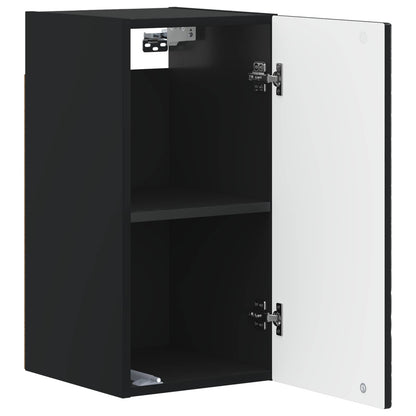 Badkamer wandkast DELFT Zwart 30 x 31 x 59 cm Bewerkt hout