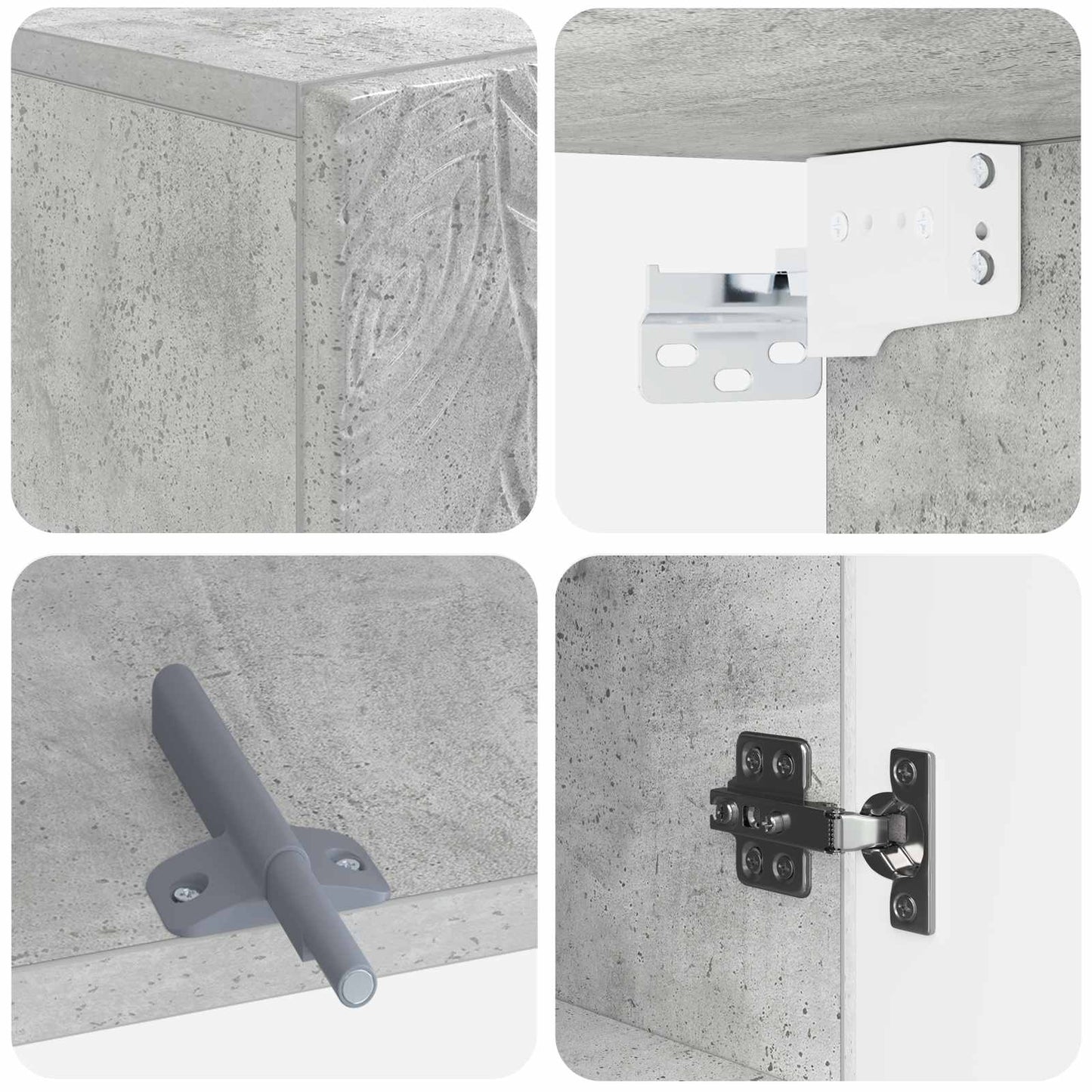 Badkamer wandkast DELFT Betongrijs 30 x 31 x 59 cm Bewerkt hout