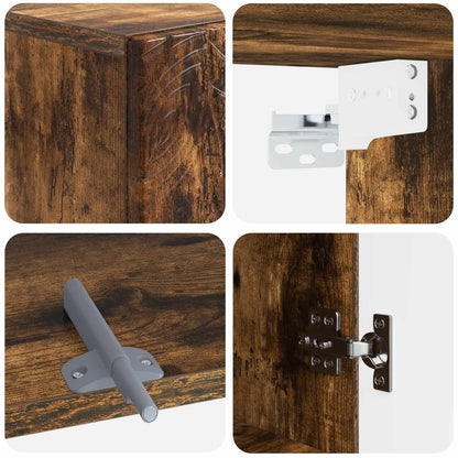 Badkamer wandkast DELFT Gerookt eiken 30 x 31 x 59 cm