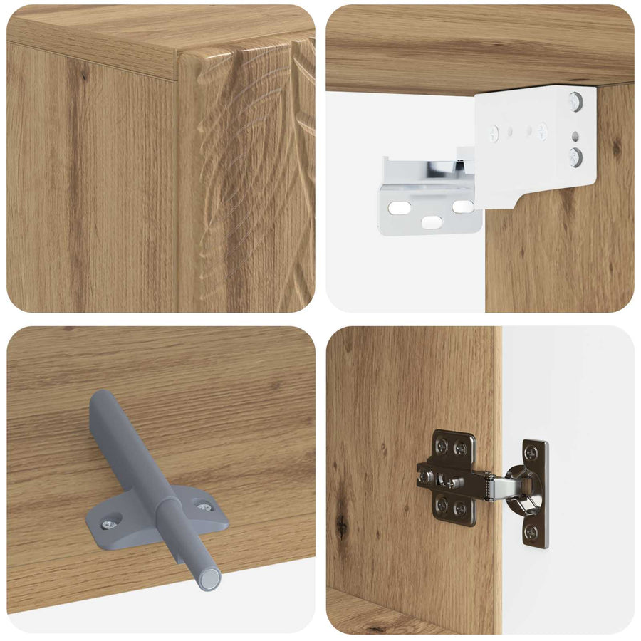 Badkamer wandkast DELFT Artisanaal eiken 30 x 31 x 59 cm
