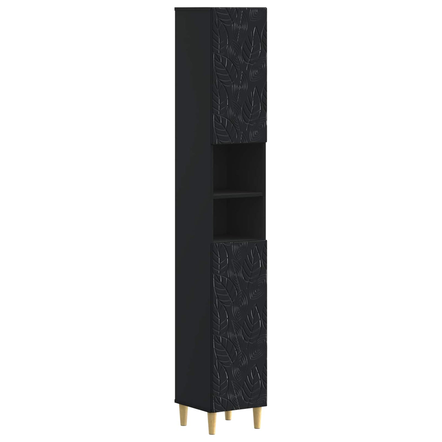 Badkamerkast met Open Plank DELFT Zwart 30 x 31 x 190 cm