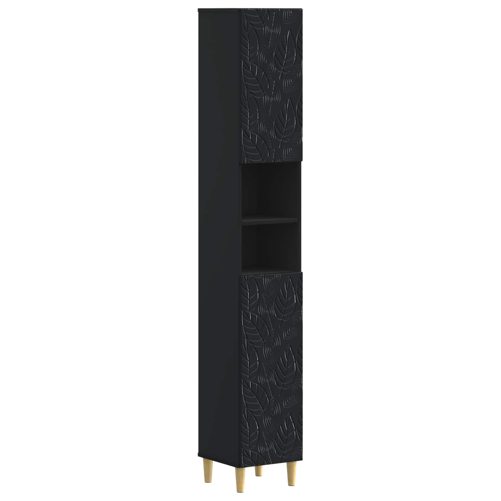 Badkamerkast met Open Plank DELFT Zwart 30 x 31 x 190 cm