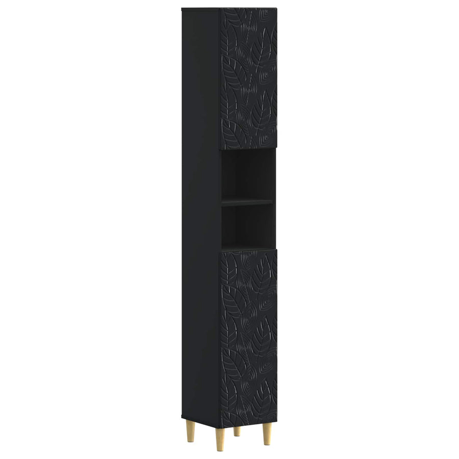 Badkamerkast met Open Plank DELFT Zwart 30 x 31 x 190 cm