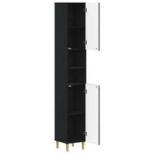 Badkamerkast met Open Plank DELFT Zwart 30 x 31 x 190 cm
