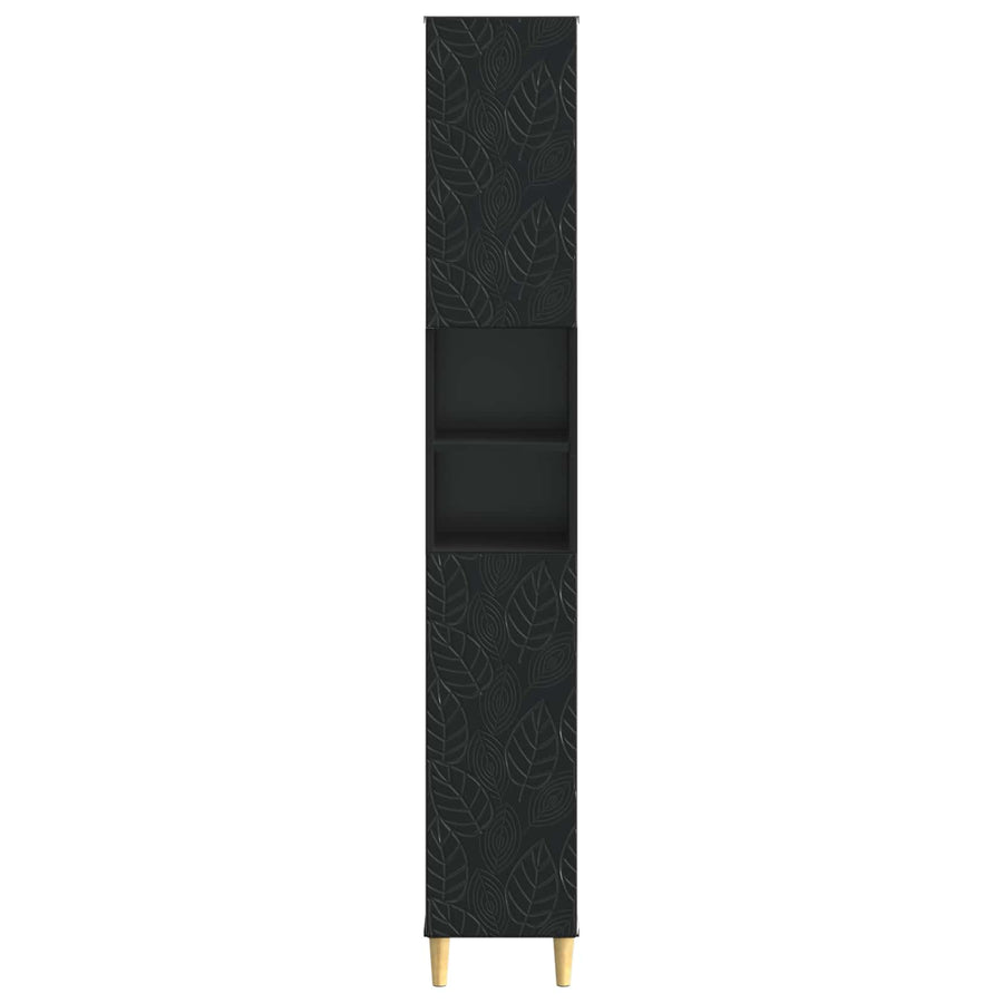 Badkamerkast met Open Plank DELFT Zwart 30 x 31 x 190 cm