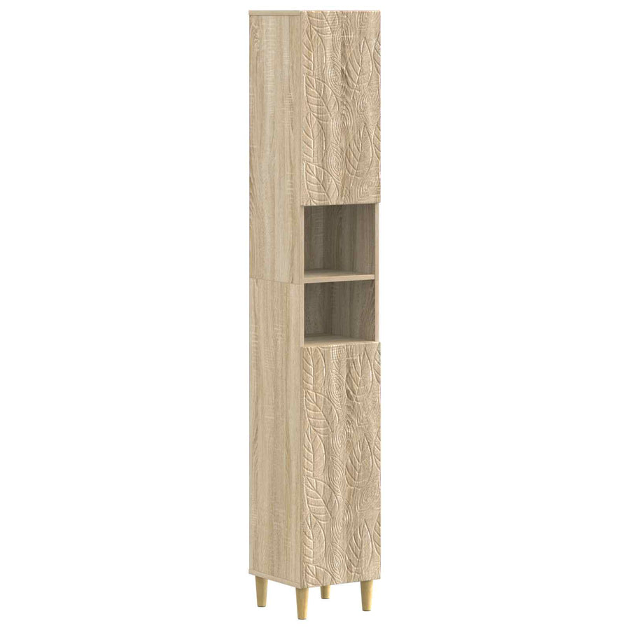 Badkamerkast met Open Plank DELFT Sonoma Eiken 30 x 31 x 190 cm