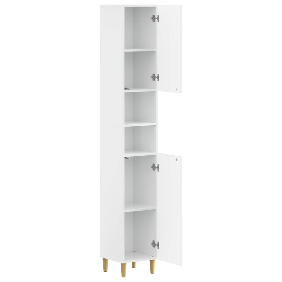 Badkamerkast met Open Plank DELFT Hoogglans Wit