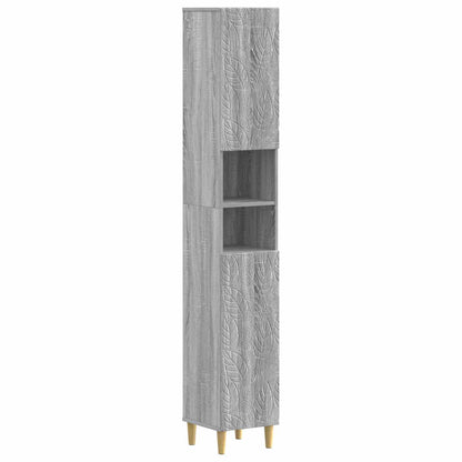 Badkamerkast met Open Plank DELFT Grijs Sonoma 30 x 31 x 190 cm
