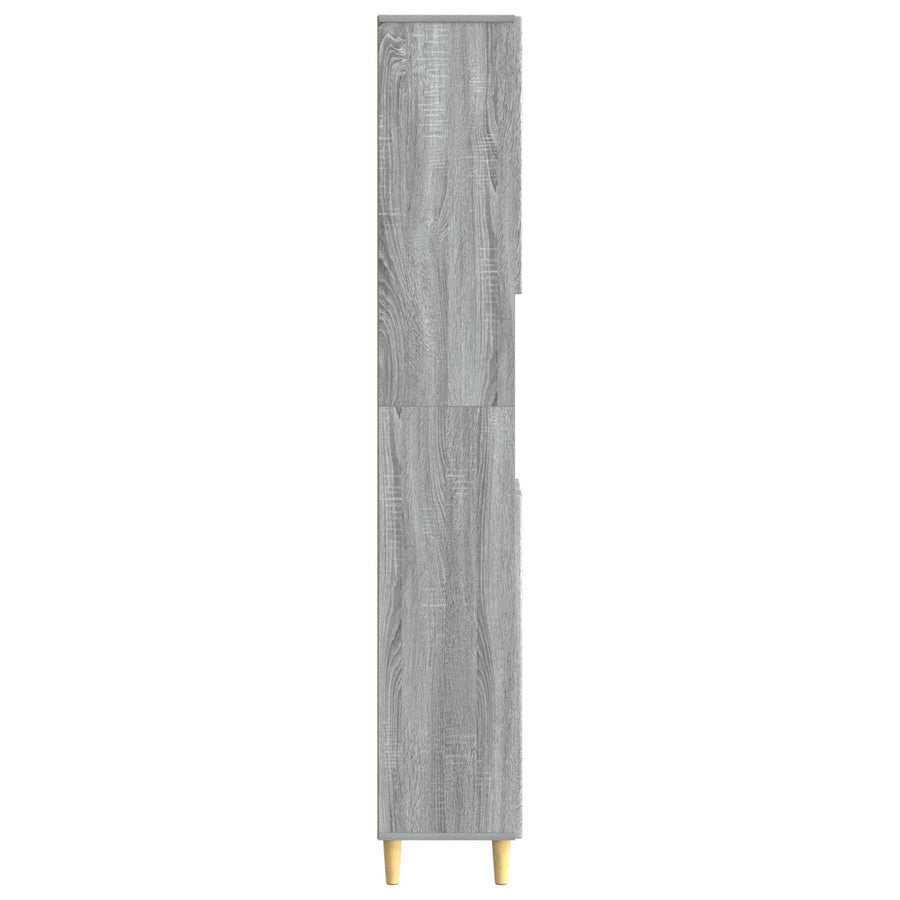 Badkamerkast met Open Plank DELFT Grijs Sonoma 30 x 31 x 190 cm