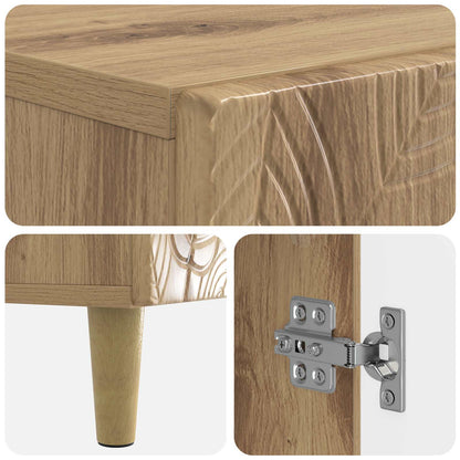 Badkamerkast met Open Plank DELFT Artisanaal eiken