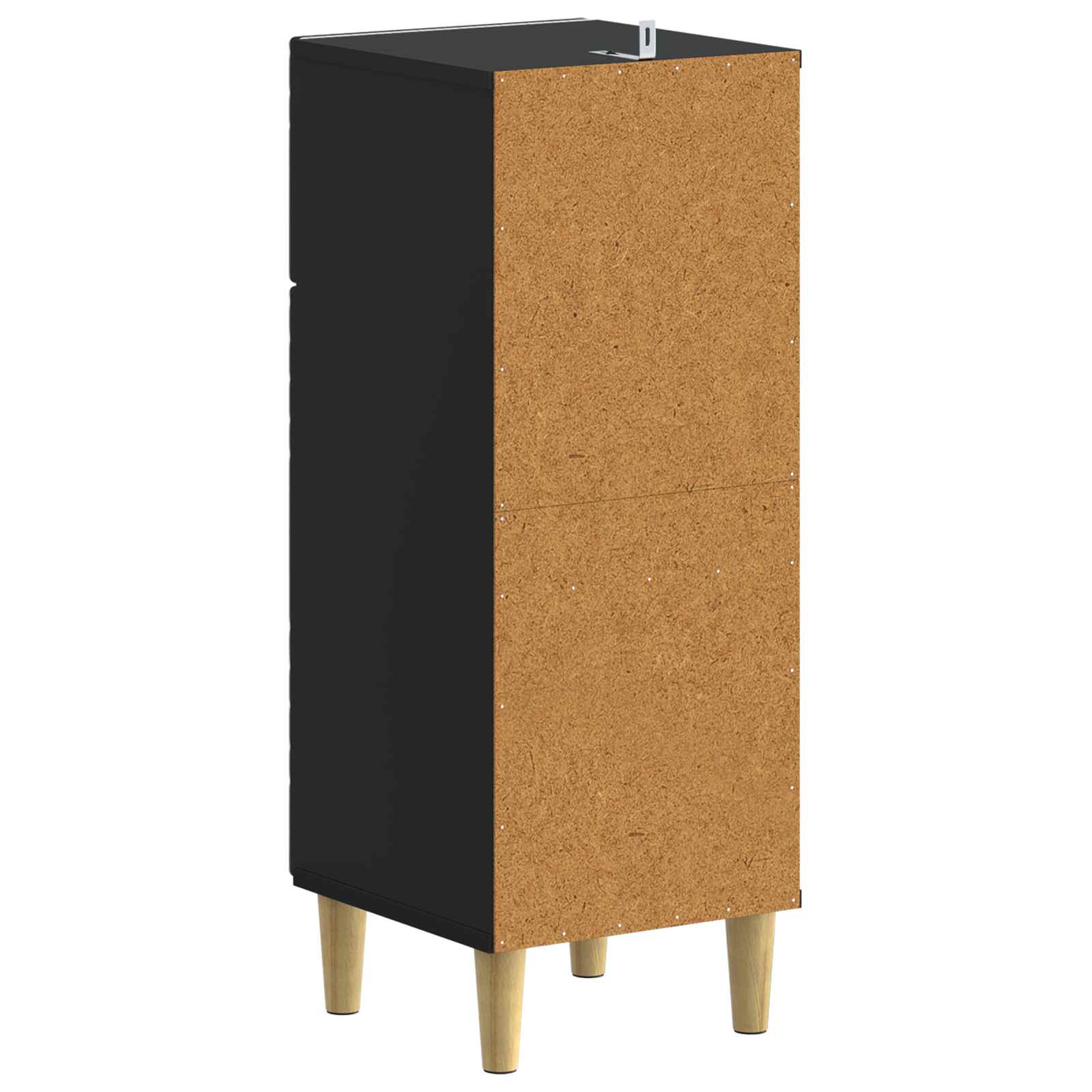 Badkamer Opbergkast DELFT Zwart 30 x 31 x 80 cm Bewerkt hout