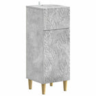 Badkamerkast 30x31x80 cm betongrijs bewerkt hout