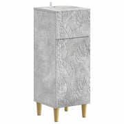 Badkamerkast 30x31x80 cm betongrijs bewerkt hout