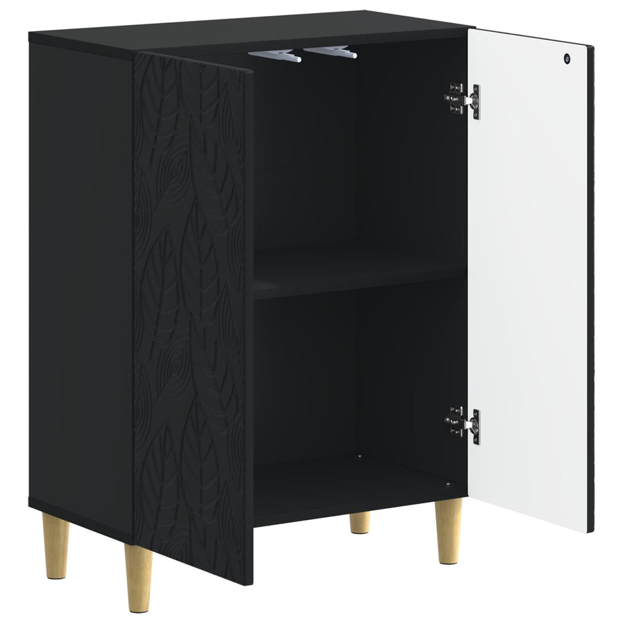 Badkamer Opbergkast DELFT Zwart 59,5 x 31 x 80 cm Bewerkt hout