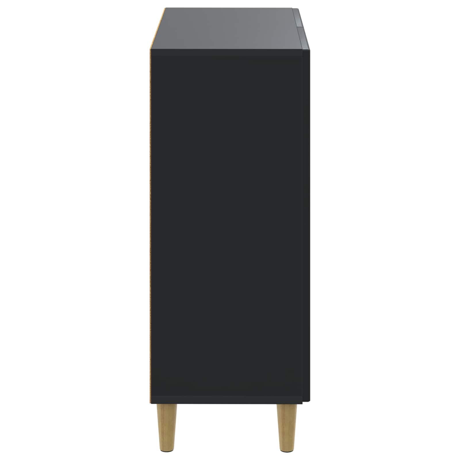 Badkamer Opbergkast DELFT Zwart 59,5 x 31 x 80 cm Bewerkt hout