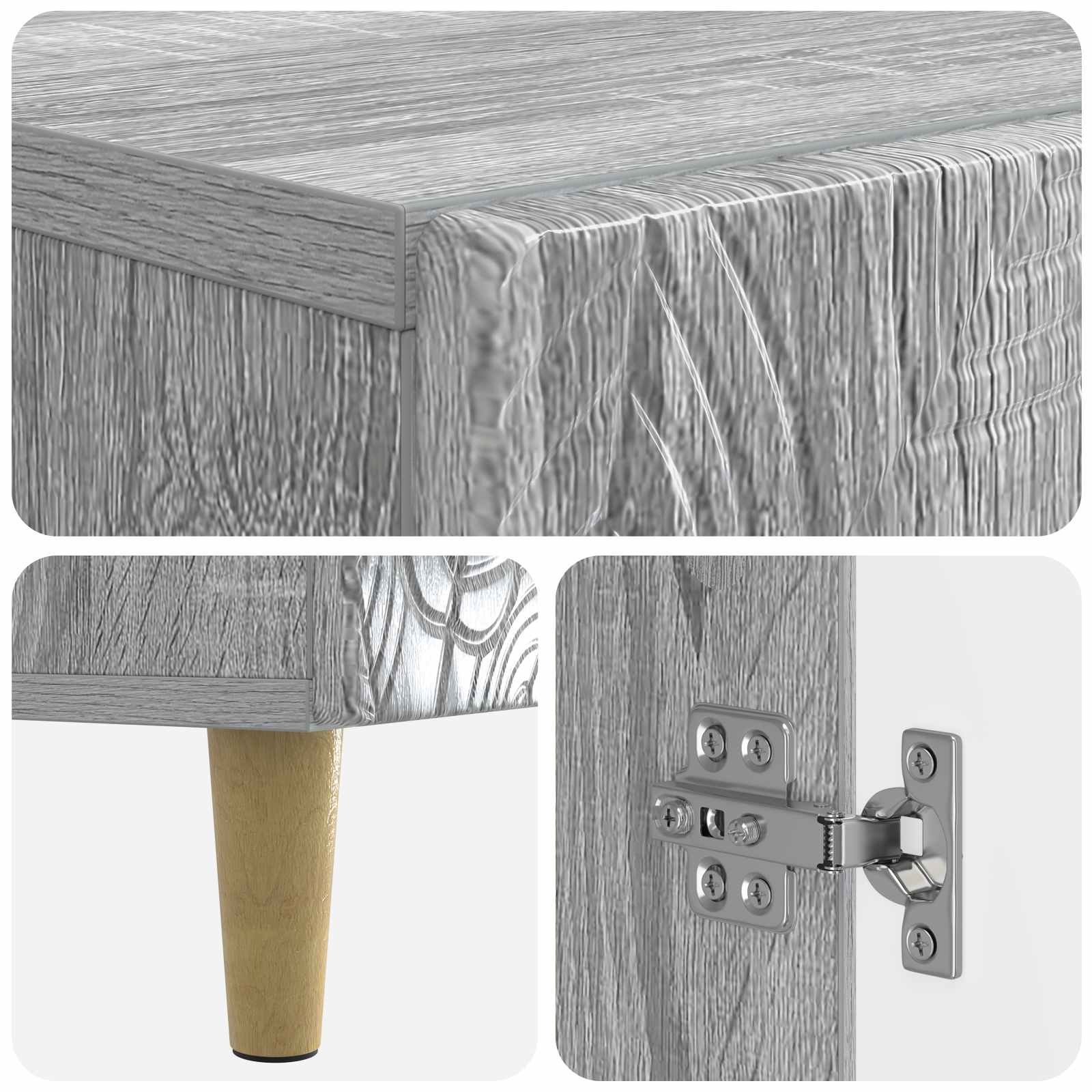 Badkamer Opbergkast DELFT Grijs Sonoma 59,5 x 31 x 80 cm