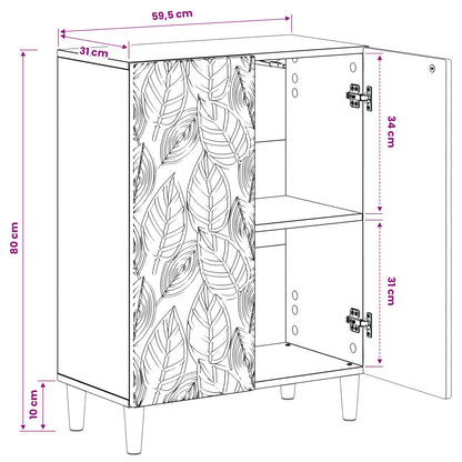 Badkamer Opbergkast DELFT Artisanaal eiken 59,5 x 31 x 80 cm