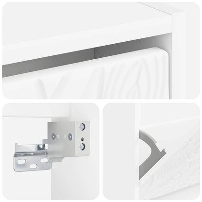 Wandgemonteerde Schoenkast DELFT 71 x 17 x 43 cm Bewerkt hout