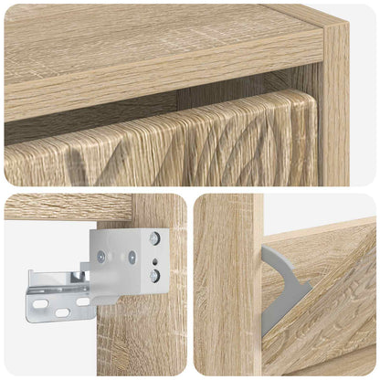 Wandgemonteerde Schoenkast DELFT 71 x 17 x 43 cm Bewerkt hout