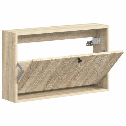 Wandgemonteerde Schoenkast DELFT 71 x 17 x 43 cm Bewerkt hout