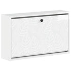 Schoenenkast wandmontage 71x17x43 cm bewerkt hout
