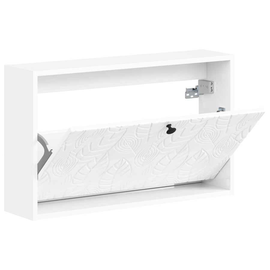 Wandgemonteerde Schoenkast DELFT 71 x 17 x 43 cm Bewerkt hout