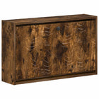 Wandgemonteerde schoenkast DELFT 71x17x43 cm gerookt eiken