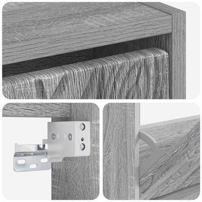 Wandgemonteerde Schoenkast DELFT 71 x 17 x 43 cm Bewerkt hout
