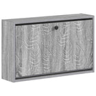 Schoenenkast DELFT 71x17x43 cm grijs bewerkt hout muurmontage