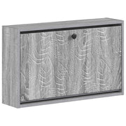Schoenenkast DELFT 71x17x43 cm grijs bewerkt hout muurmontage