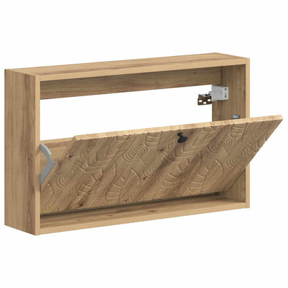 Wandgemonteerde Schoenkast DELFT 71 x 17 x 43 cm Bewerkt hout