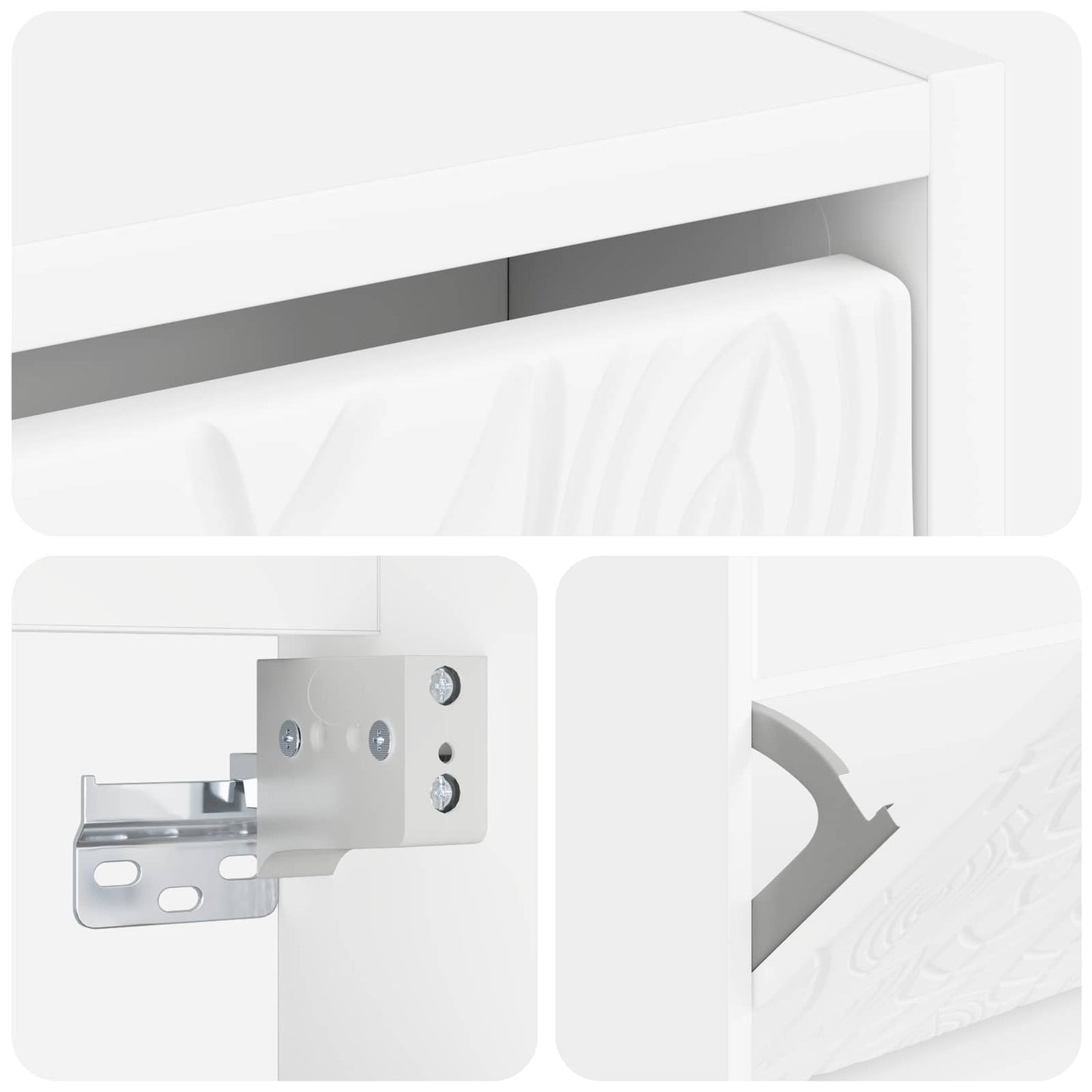 Wandgemonteerde Schoenkast DELFT 71 x 17 x 86 cm Bewerkt hout