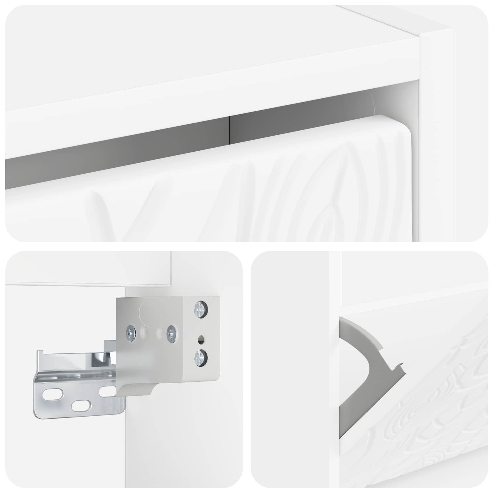 Wandgemonteerde Schoenkast DELFT 71 x 17 x 86 cm Bewerkt hout