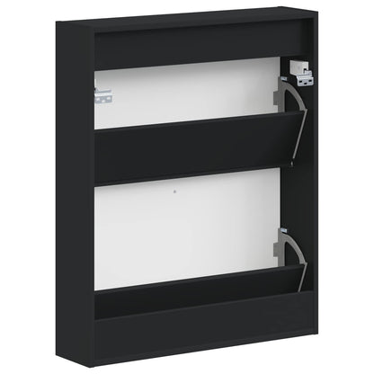 Wandgemonteerde Schoenkast DELFT 71 x 17 x 86 cm Bewerkt hout