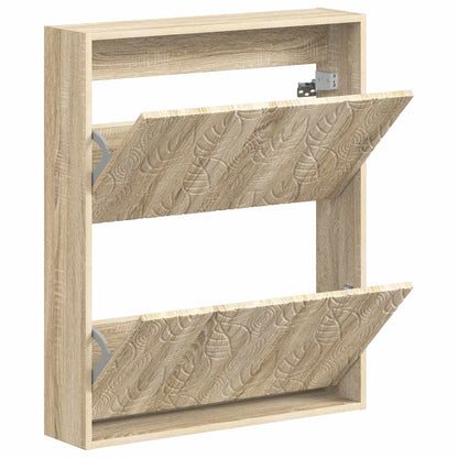 Wandgemonteerde Schoenkast DELFT 71 x 17 x 86 cm Bewerkt hout