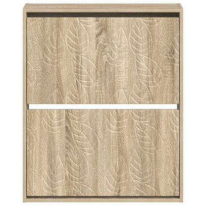 Wandgemonteerde Schoenkast DELFT 71 x 17 x 86 cm Bewerkt hout