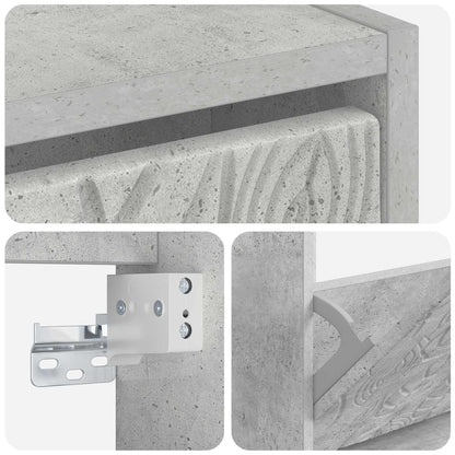 Wandgemonteerde Schoenkast DELFT 71 x 17 x 86 cm Bewerkt hout