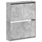 Wandgemonteerde schoenenkast 71x17x86 cm bewerkt hout