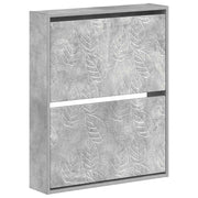 Wandgemonteerde schoenenkast 71x17x86 cm bewerkt hout
