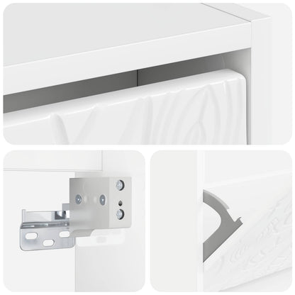 Wandgemonteerde Schoenkast DELFT 71 x 17 x 86 cm Bewerkt hout