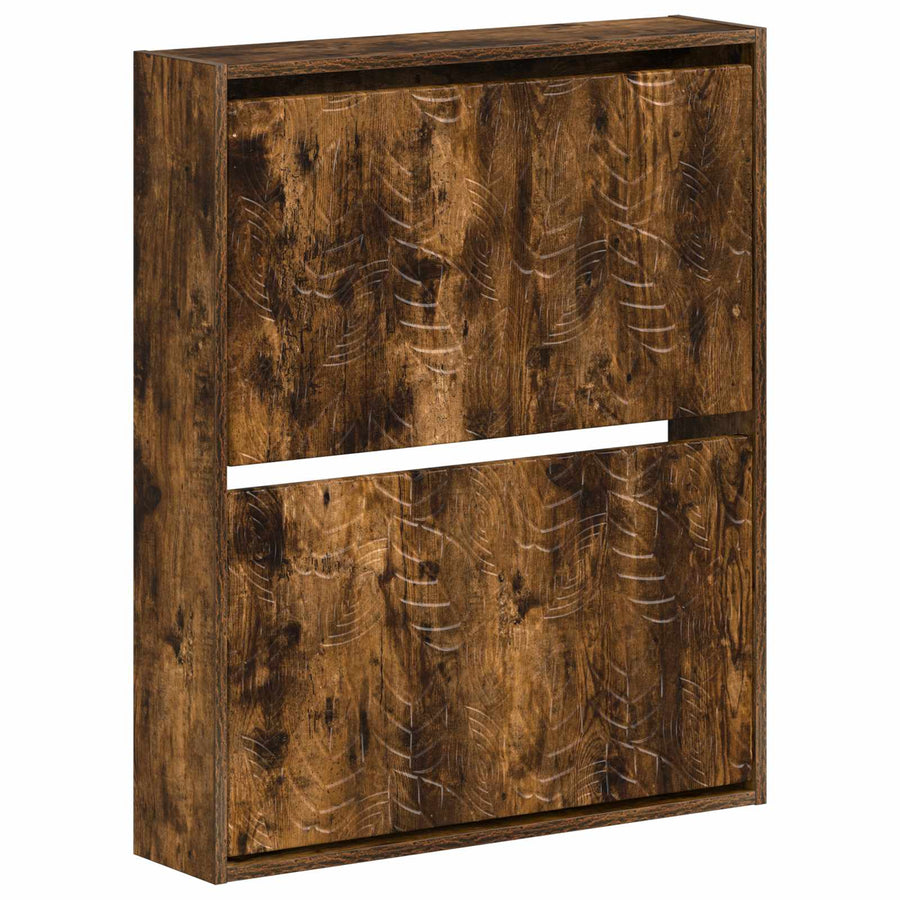 Wandgemonteerde Schoenkast DELFT 71 x 17 x 86 cm Bewerkt hout
