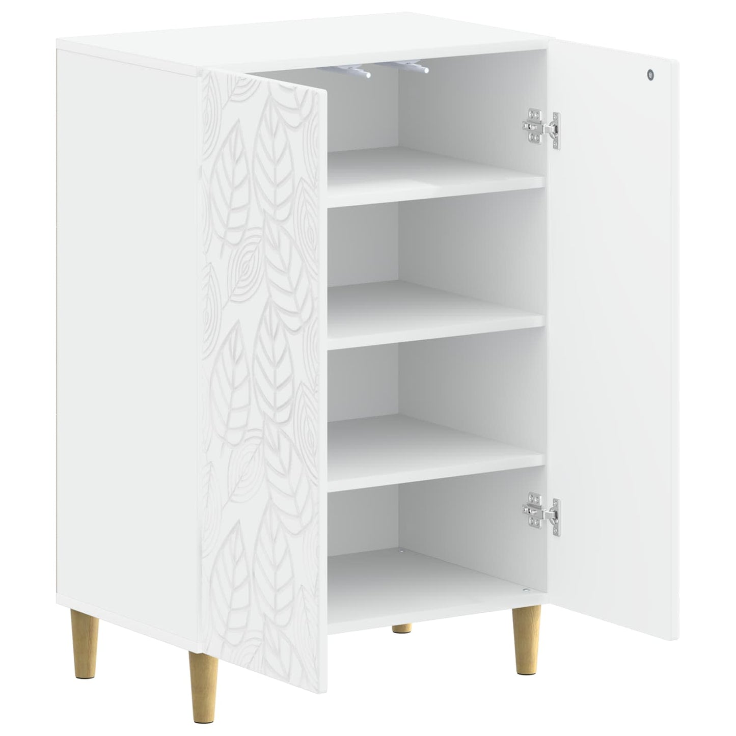 Schoenenkast DELFT 59,5 x 39,5 x 90 cm Bewerkt hout Wit