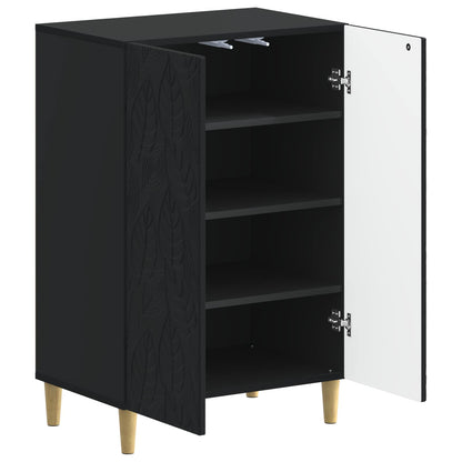 Schoenenkast DELFT 59,5 x 39,5 x 90 cm Bewerkt hout Zwart