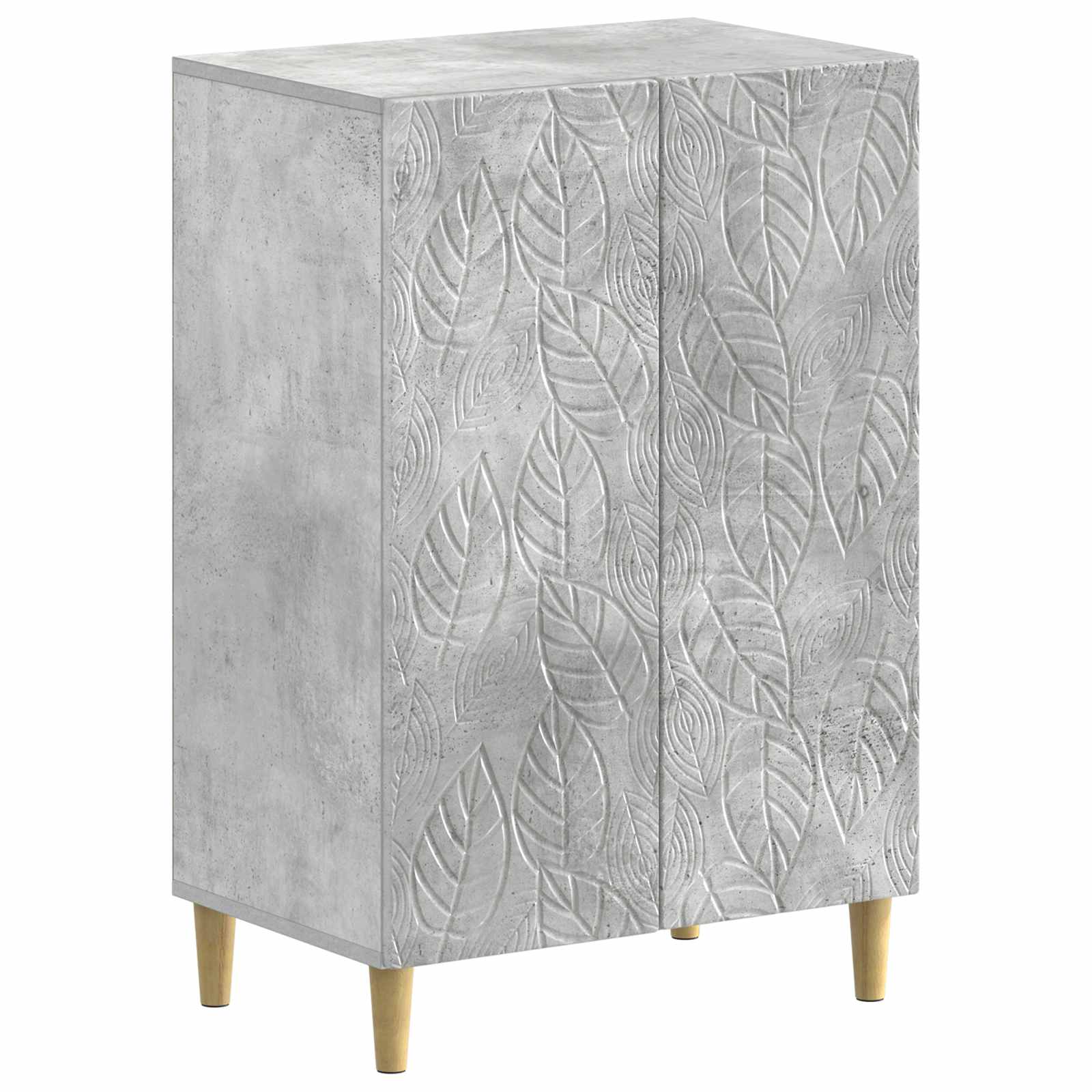 Schoenenkast DELFT 59,5 x 39,5 x 90 cm Bewerkt hout Betongrijs