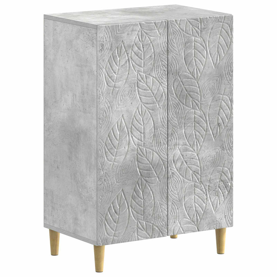 Schoenenkast DELFT 59,5 x 39,5 x 90 cm Bewerkt hout Betongrijs