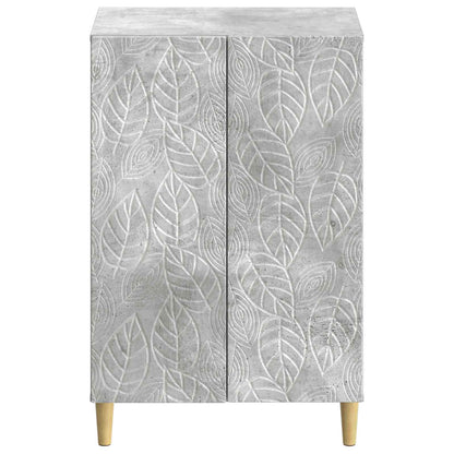 Schoenenkast DELFT 59,5 x 39,5 x 90 cm Bewerkt hout Betongrijs